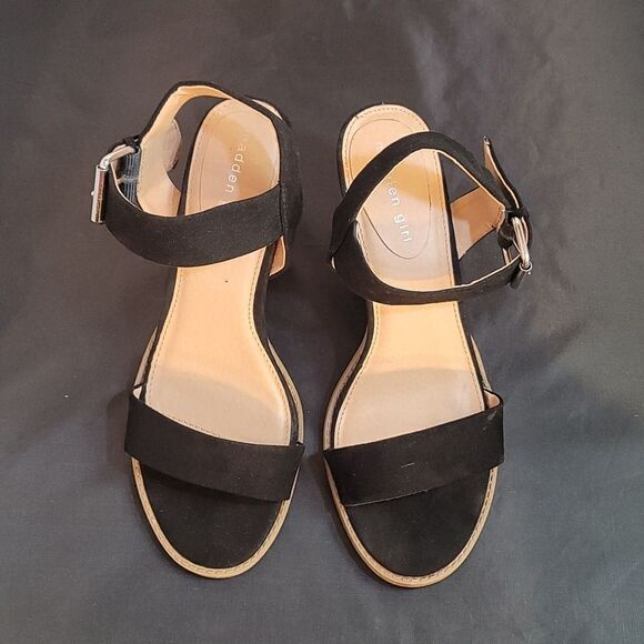 MADDEN GIRL BLOCK HEEL ADJUSTABLE BUCKLE CLOSURE STRAP OPEN TOE SANDAL - Picture 3 of 16